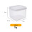 Recipientes plásticos transparentes para alimentos, próprios para micro-ondas e freezer, com tampas. 1