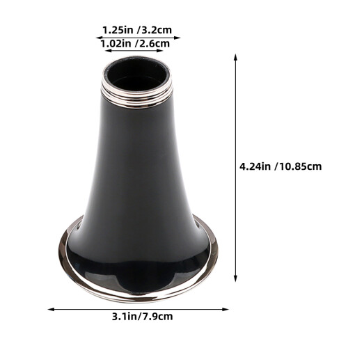 Lightweight Plastic Clarinet Bell for Music Instrument Use Black 1