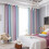 Double-Layer Rainbow Gradient Blackout Curtains Purple Blue 5