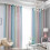 Double-Layer Rainbow Gradient Blackout Curtains Purple Blue 4