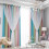 Double-Layer Rainbow Gradient Blackout Curtains Purple Blue 3