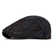 Retro denim pet met eendenbek, geschikt voor dames en heren, platte pet in Gatsby-stijl, golfpet, verstelbare Ivy Cap