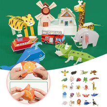 24PC 3D Animal Paper Origami Set – Mindful Craft Puzzle for Hobbies, Desk Decor & Party Activities