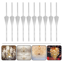 140 Pcs Lamp Parts for Making Lamps Clips Hanging Lights Chandelier Silver