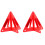 Roadside Reflective Triangles Red 2 Count 3