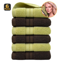 Washcloths Sets 6 Pack Color Mixing Towels Set Soft And Highly Absorbent 400GSM Towels For Bathroom Gym Shower Hotel And Spa