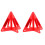 Roadside Reflective Triangles Red 2 Count 4