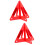 Roadside Reflective Triangles Red 2 Count 6