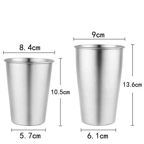 Κούπα ποτού 350ml από ανοξείδωτο ατσάλι, ποτήρι για κάμπινγκ, πάρτι, καφέ, μπύρα, 2