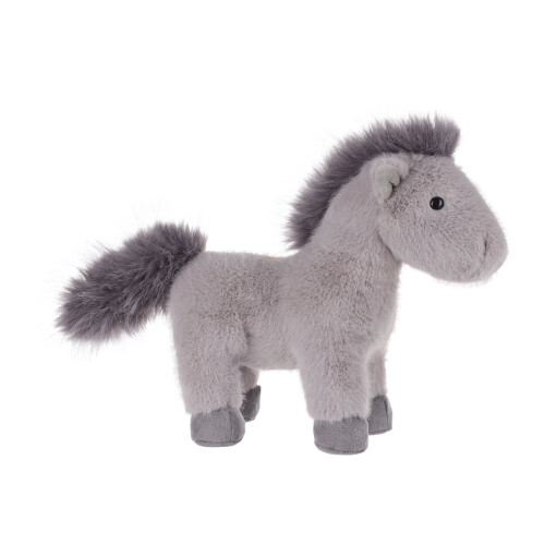 Brinquedo de pelúcia de pônei selvagem cinza para crianças, 24 cm (9,5 polegadas). 2
