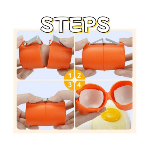 3PCS Egg Shell Opener,Multifunctional Egg Separator for Raw Eggs,Stainless Steel Eggshell Breaker,Handheld Eggs Breaker for Eggs Kitchen Tool,Pink 2
