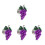 FRCOLOR 4pcs Lovely Knob Pull Handle Drawer Cabinet Grape Modeling Drawer Dresser Pull Knob 3