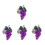 FRCOLOR 4pcs Lovely Knob Pull Handle Drawer Cabinet Grape Modeling Drawer Dresser Pull Knob 4