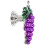 FRCOLOR 4pcs Lovely Knob Pull Handle Drawer Cabinet Grape Modeling Drawer Dresser Pull Knob 5