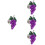 FRCOLOR 4pcs Lovely Knob Pull Handle Drawer Cabinet Grape Modeling Drawer Dresser Pull Knob 8