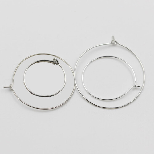 ULTNICE Silver Earring Findings for Hoops Jewelry Making 2