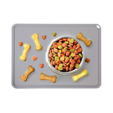Clearance! Food-grade silicone placemat, non-slip & heat resistant, with hanging hole, 24x16", gray — compatible with kitchen, dining, baby use