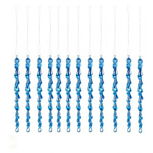 Home Decor Christmas Decorations Count 12pcs Transparent Crushed Ice Pendants Acrylic Icicles, Gifts for Mom, Blue