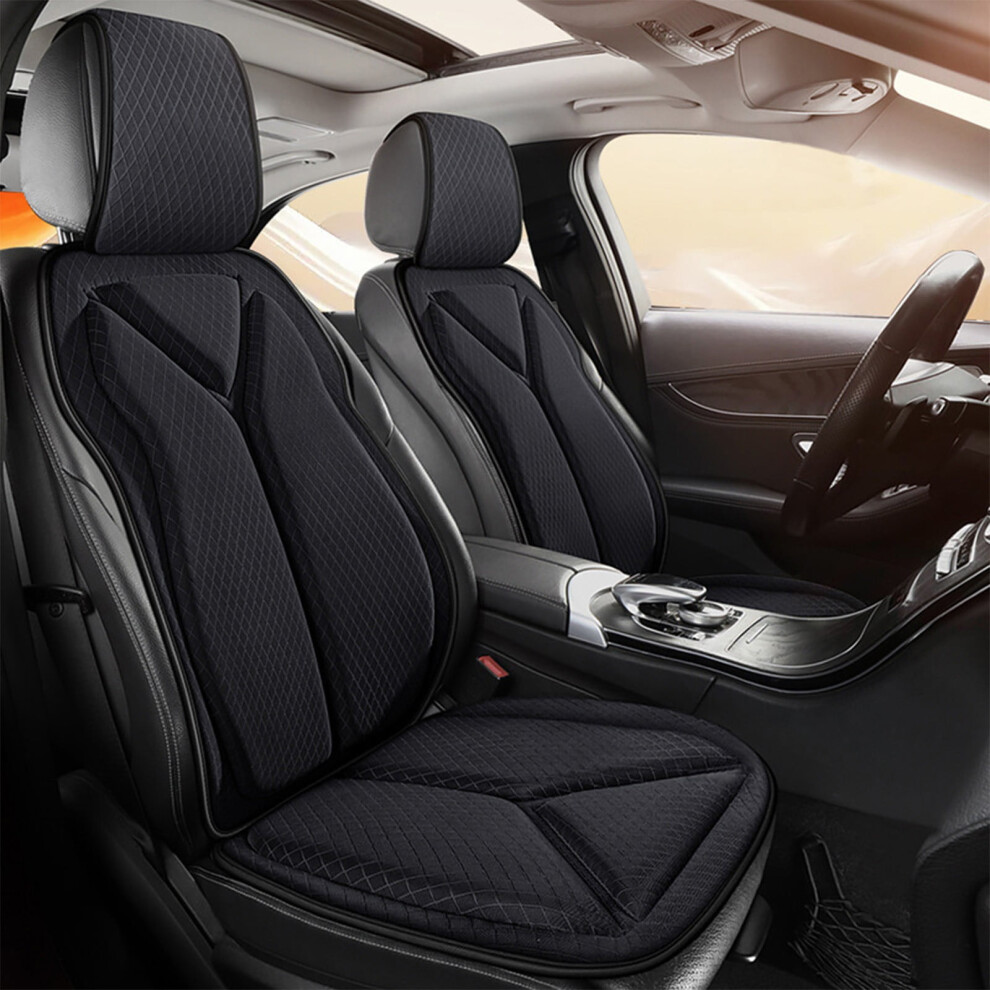 Car Seat Cushion With Backrest & Headrest, High-Pressure Foam Core, Breathable Mesh Cooler Â Universal Fit, Compatible With Suv/Truck 9341593632270