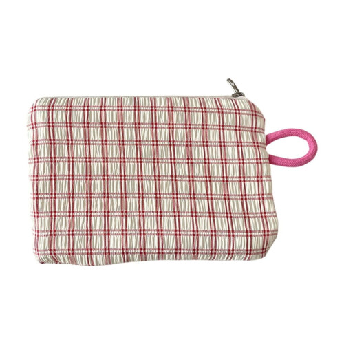 Gebreide wollen make-uptas van polyester, 16x11x3 cm 1