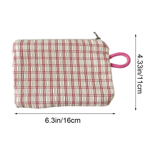 Gebreide wollen make-uptas van polyester, 16x11x3 cm 2