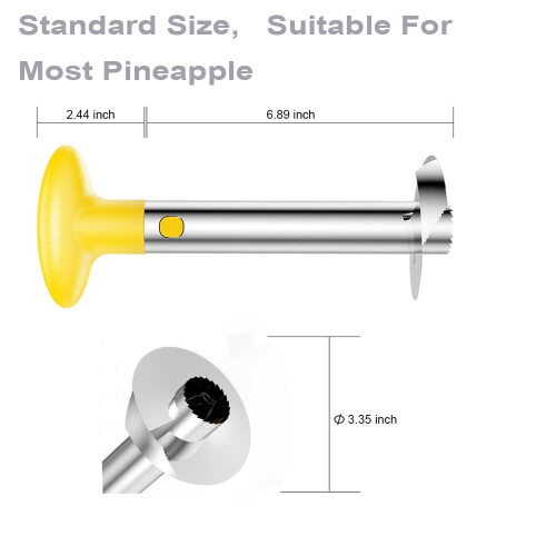 Easy Kitchen Tool Stainless Steel Fruit Pineapple Peeler Corer Slicer Cutter 1