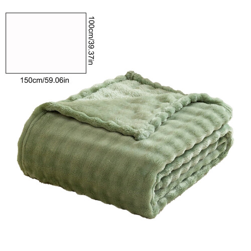 Green Fluffy Blanket Ultra Soft 39x59 Inch 2