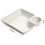 Dumpling Plate Non-slip Stackable Plastic Dipping Saucer Sushi Dish for Restaurant,Yellow 6