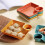 Dumpling Plate Non-slip Stackable Plastic Dipping Saucer Sushi Dish for Restaurant,Yellow 8
