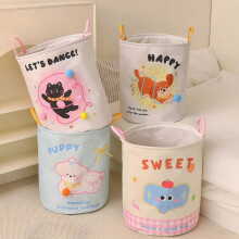 Under $5 Kids Laundry Basket – Cute Animal, Collapsible, Compatible with Nursery & Bedroom, Large Toy/Storage Organizer