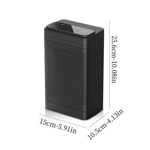 Space Heater 2-in-1 Desktop Mini Silent Black 2