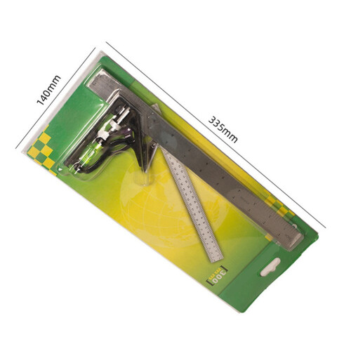 Stainless Steel Adjustable Angle Ruler,Horizontal Movable Combination Square for Woodworking,Drafting and Metalworking,300MM Precision Measuring Tool 2