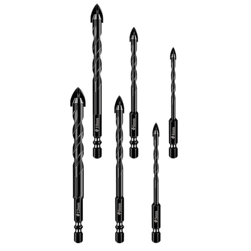 Masonry Drill Bits Set with Tungsten Carbide Tips for Various Surfaces 1
