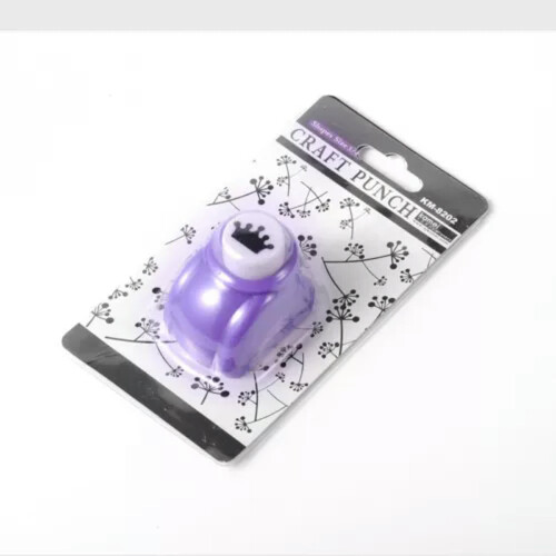 Random Color Mini Plastic Paper Punches Craft Cutter Scrapbooking Pick Patterns-Crown B-15x9mm 2