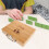 LIFKOME Beige Wooden Mahjong Storage Case with Handle 2