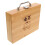 LIFKOME Beige Wooden Mahjong Storage Case with Handle 5