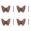 4 Pcs Handle for Door Butterflies Pulls Decorative Cabinet Knobs Red 3