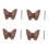 4 Pcs Handle for Door Butterflies Pulls Decorative Cabinet Knobs Red 4