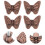 4 Pcs Handle for Door Butterflies Pulls Decorative Cabinet Knobs Red 6