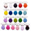 Enamel Metal Pacifier Clip Round 21 pcs 2