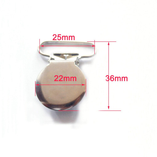 Enamel Metal Pacifier Clip Round 21 pcs 2