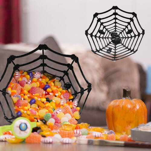 Μπολ με γλυκά σε σχήμα ιστού αράχνης για το Halloween – Πλαστικά μπολ σερβιρίσματος 1