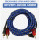 5M Right Angle RCA Cable 90 Degree Support Bidirectional Transmission for Amplifiers DVDs CD Players 4