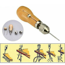 Professional Leather Stitching Tools Kit with Needles and Waxed Thread