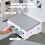 Laptop Stand,Monitor Riser,Desktop Storage Shelf,Ergonomic Wood-Plastic Laptop Holder,Space-Saving White Organizer 4