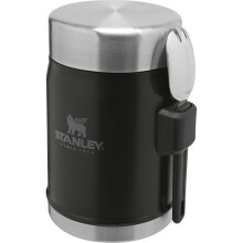 (13.9cm x 9.7cm x 8.9cm, Matt Black) Stanley Legendary Food Jar & Spork