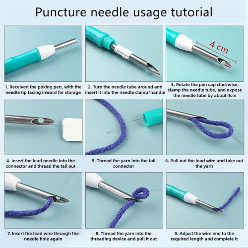 Punch-Needle-Set für Anfänger – Lamm-Design mit 2