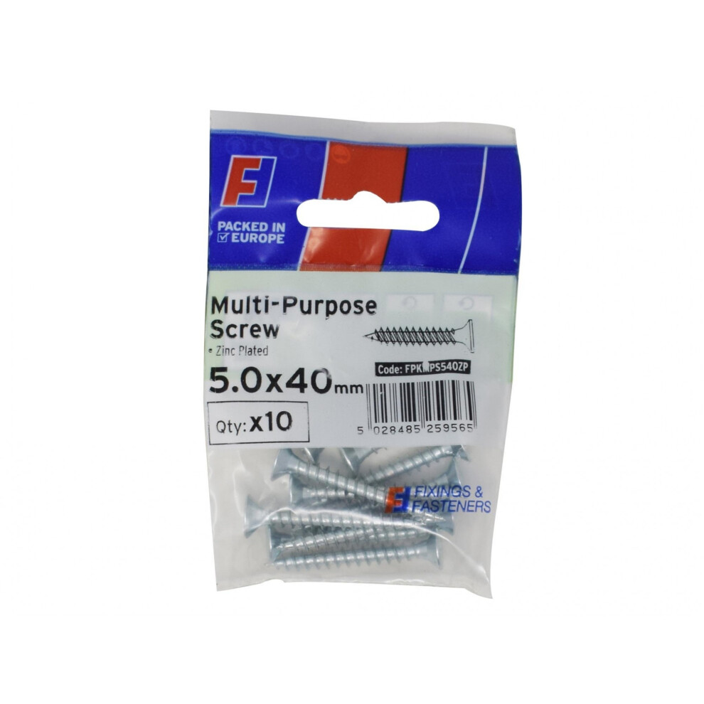 Forgefix Multi-Purpose Pozi Screw Csk St Zp Forgepack