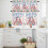 Pink Rabbit Flower Kitchen Curtains and Valances Set 3