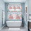 Pink Rabbit Flower Kitchen Curtains and Valances Set 4